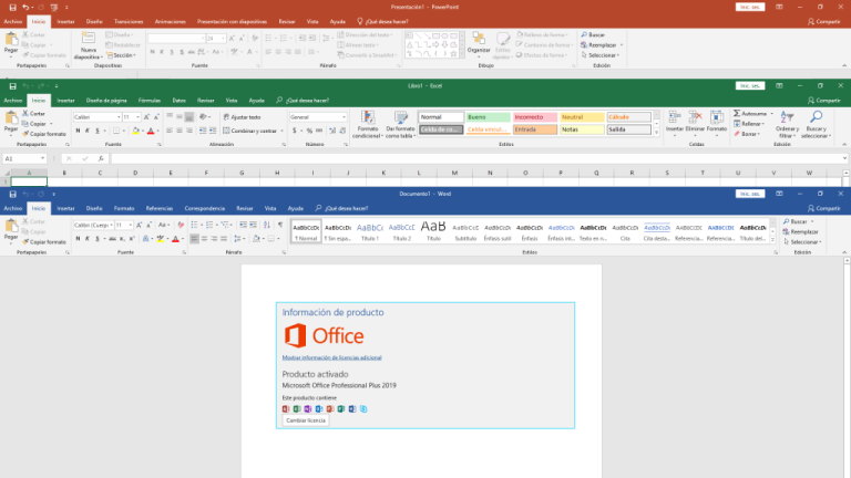 Office 2019 Interface Example