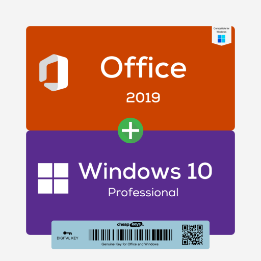 Bundle Office 2019 plus Windows 10 Pro Keys