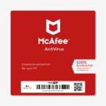 McAfee AntiVirus product key box