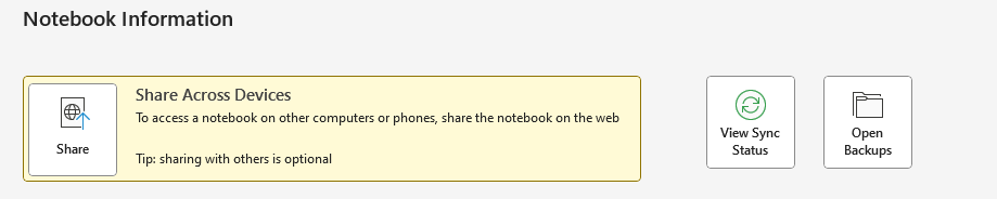 OneNote Notebooks Across Devices