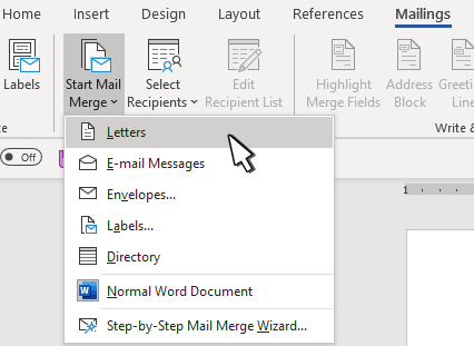 Mail Merge Feature