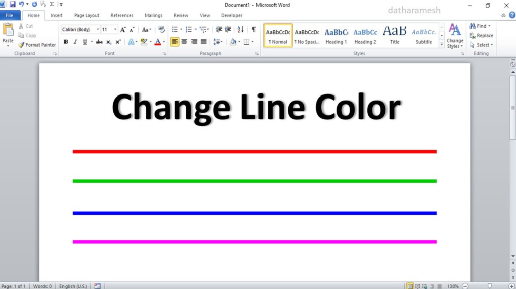 Default Line Color