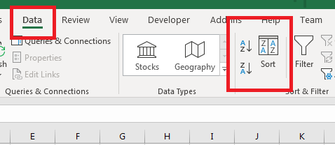 Filter and Sort Data