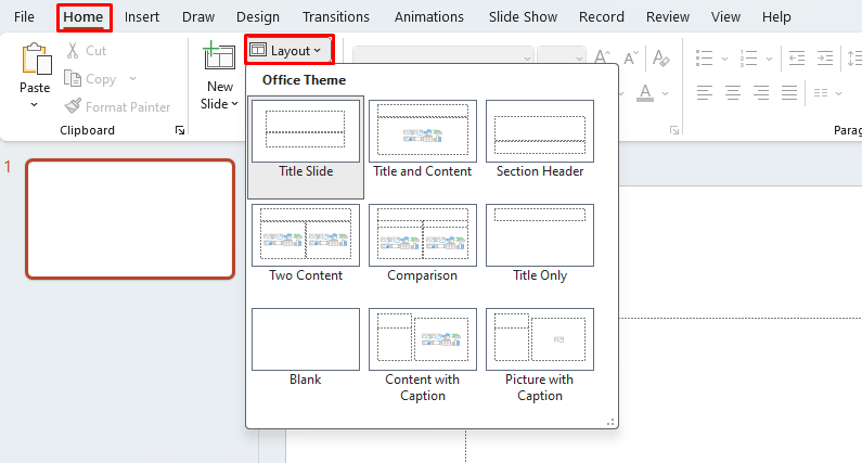 Slide Layout