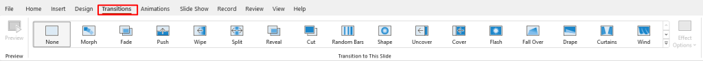 Transitions Between Slides 