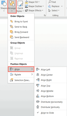 Align and Distribute Objects