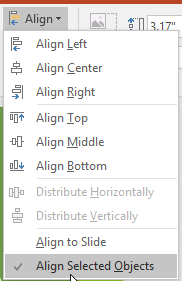 Align Objects horizontally or vertically