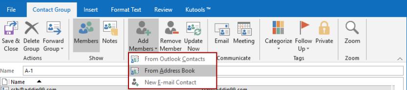 Create and Manage Contact Groups