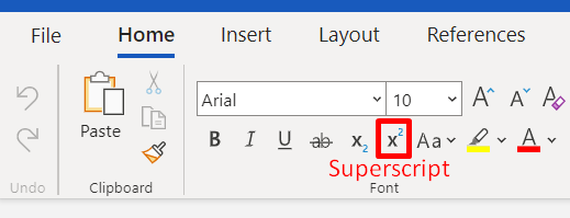 Format Text as Superscript 