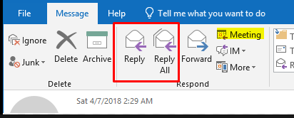 "Reply" and "Reply All"