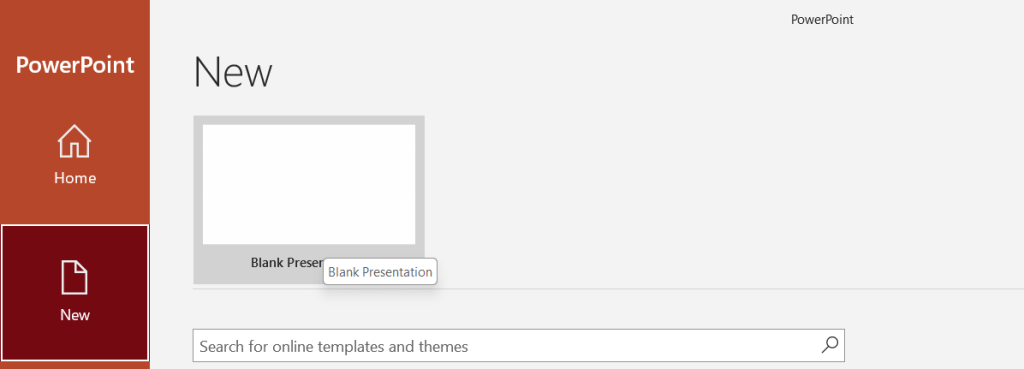 Create a blank slide