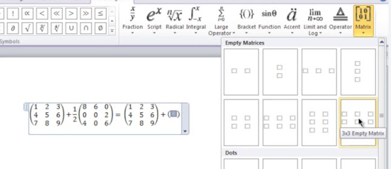 Equation With a Matrix