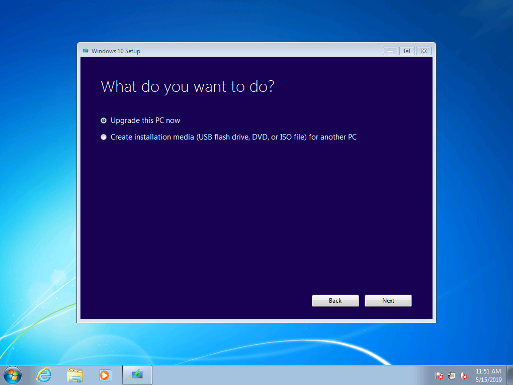 upgrade from Windows 7 to Windows 10