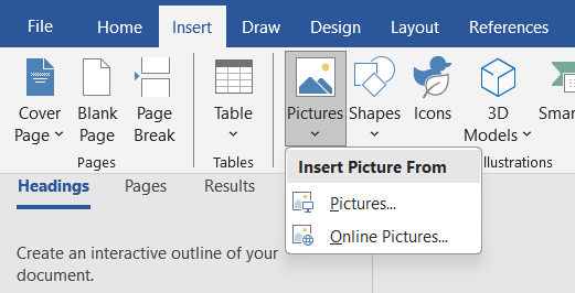 Insert an Online Picture