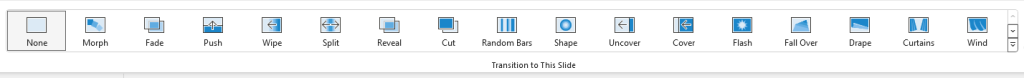 Different Slide Transition Options