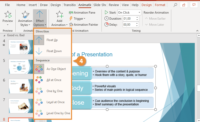 Custom Animation in Word