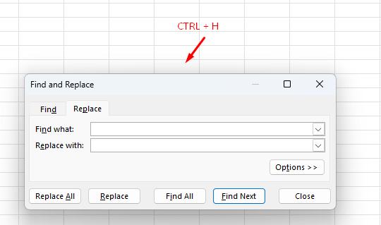 Find and Replace Data in Excel