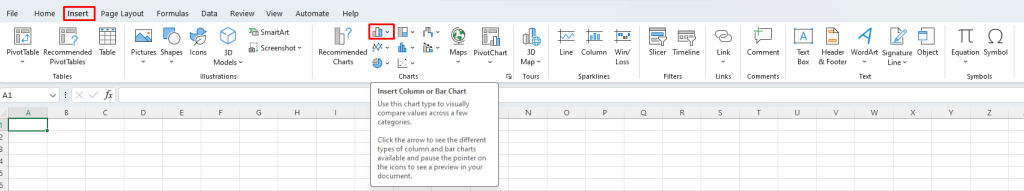 Bar Chart in Microsoft Excel