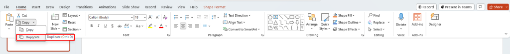  Duplicate a Shape in PowerPoint