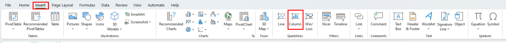 Column in Excel