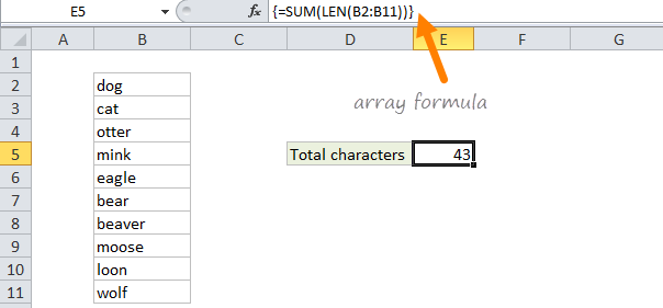 Array Formulas