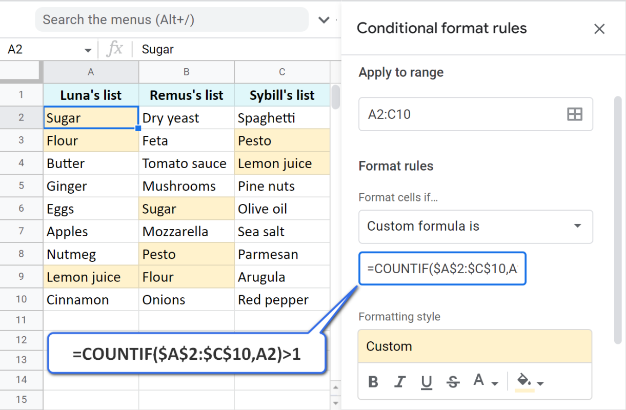 Highlight Duplicates Across Multiple Sheets