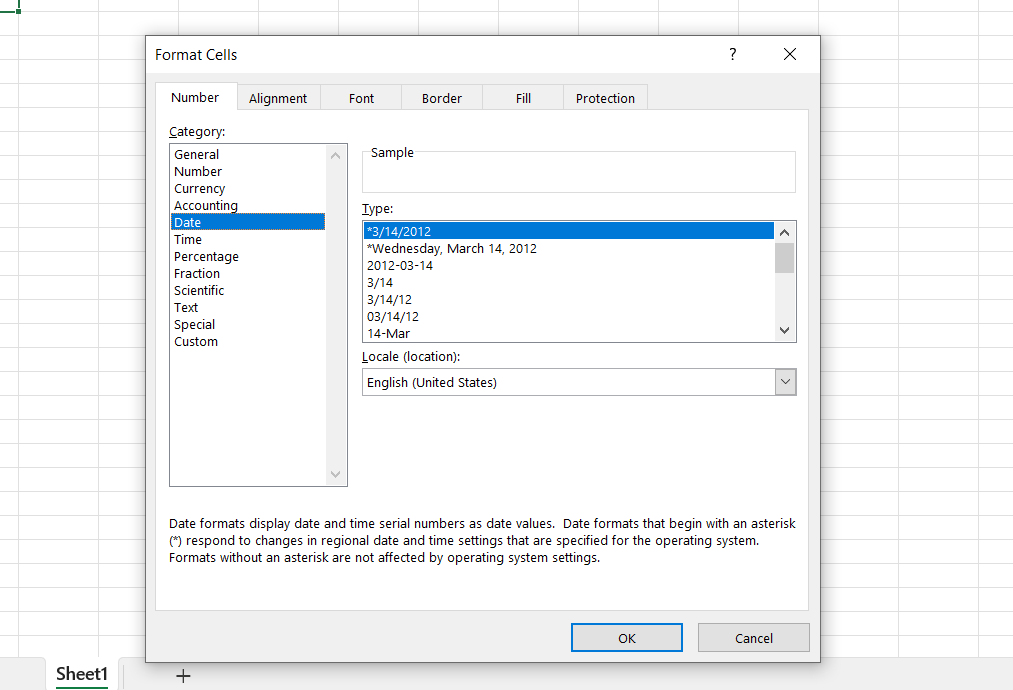 Format Dates in Microsoft Excel