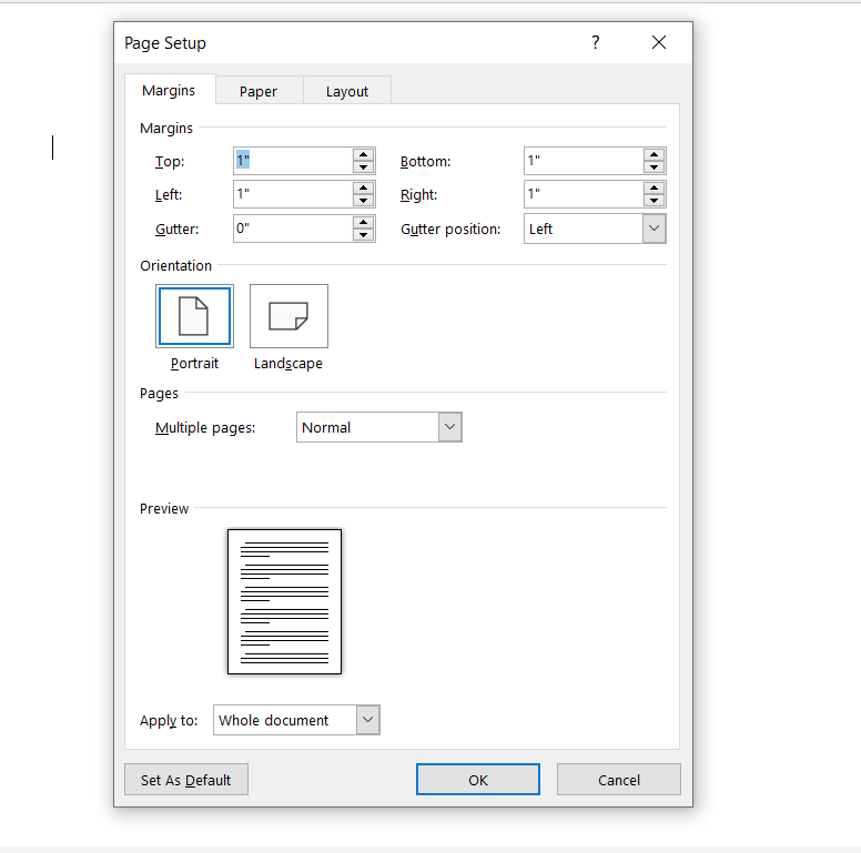 Custom Margins