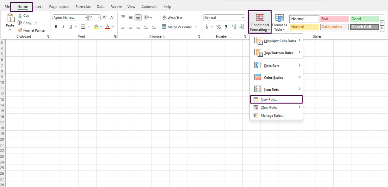 Conditionally Format Dates in Excel