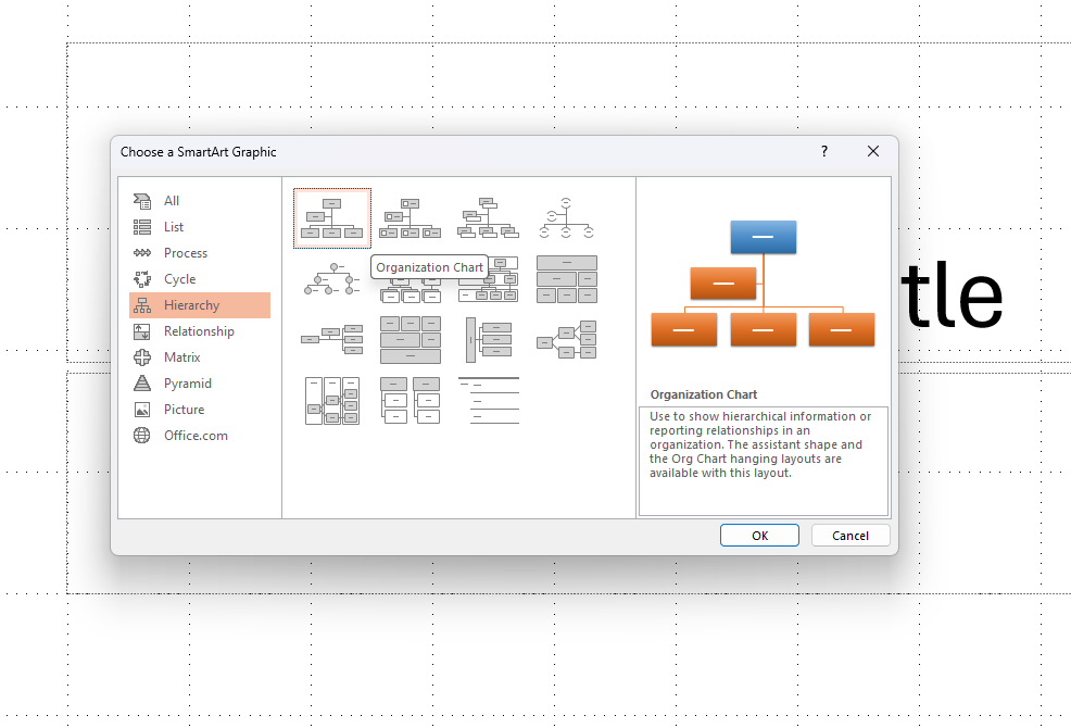 Organizational Chart in PowerPoint