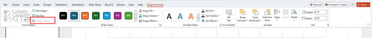 Merge Shapes in PowerPoint