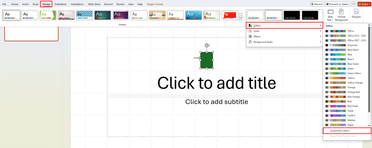 Custom Color Theme in PowerPoint