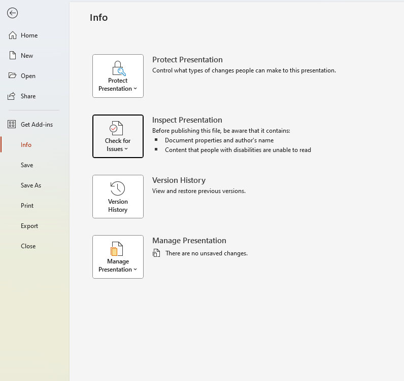 Design Checker Tool in PowerPoint