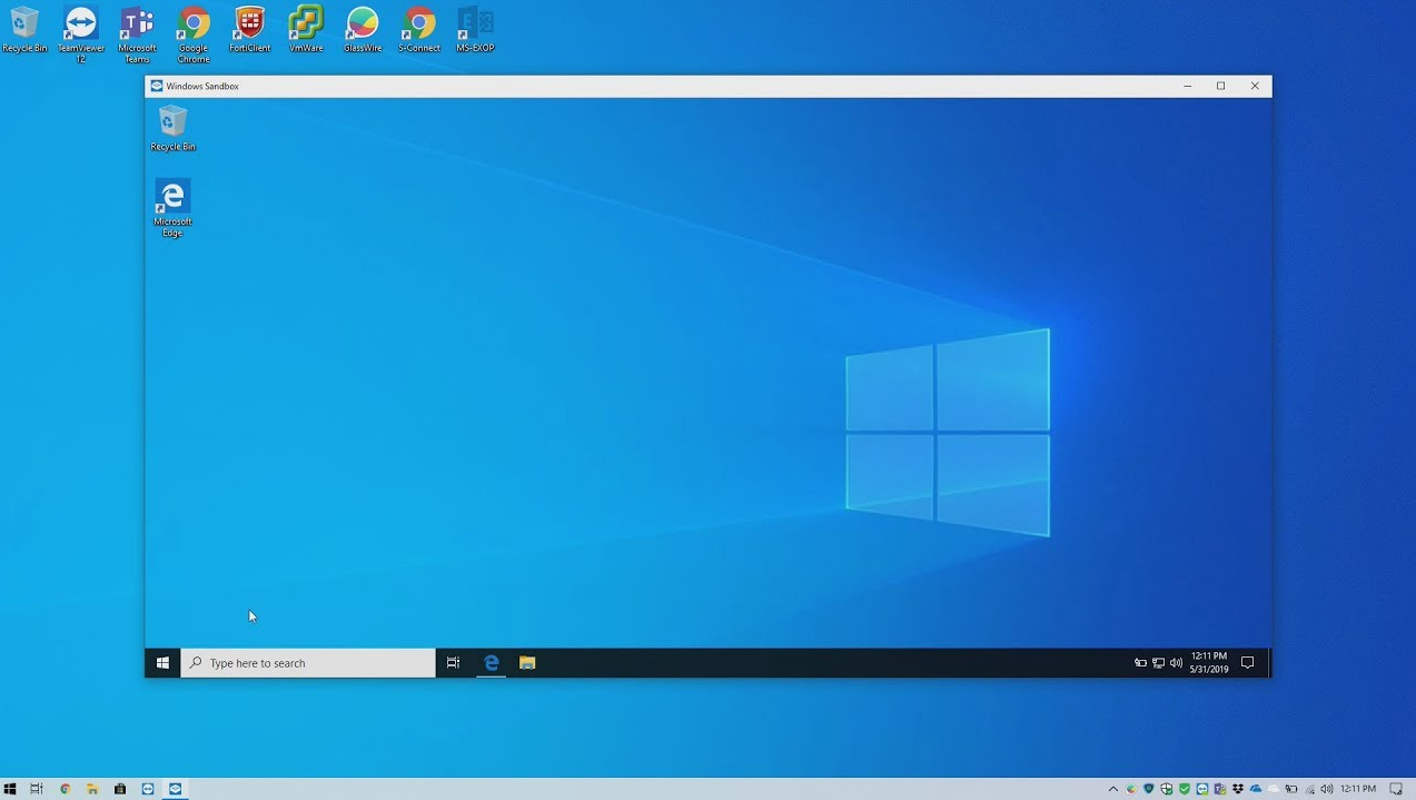 Windows Sandbox on Windows 10 Pro