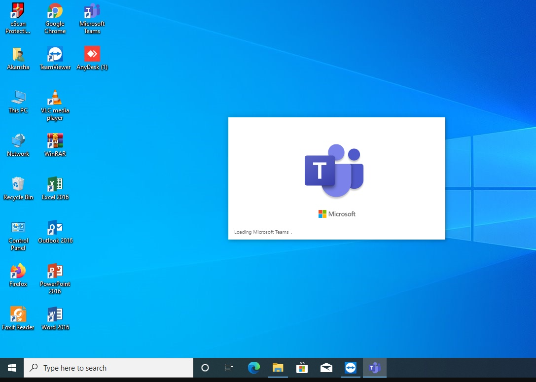 Microsoft Teams on Windows 10 Pro