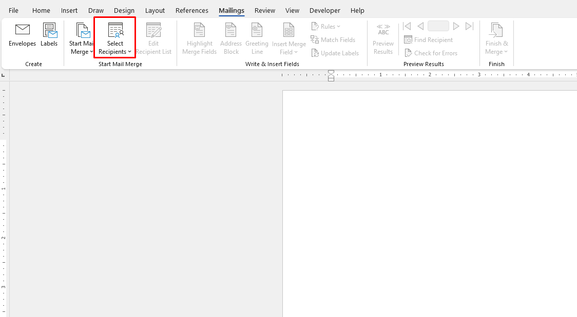 Mail Merge in Microsoft Word