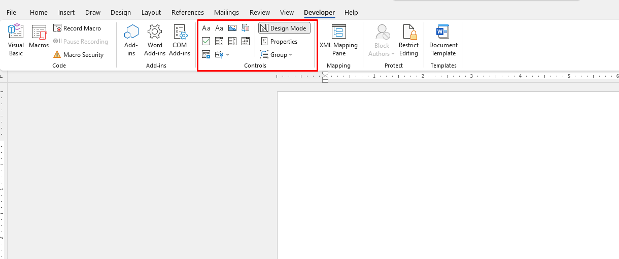 Fillable Forms in Microsoft Word