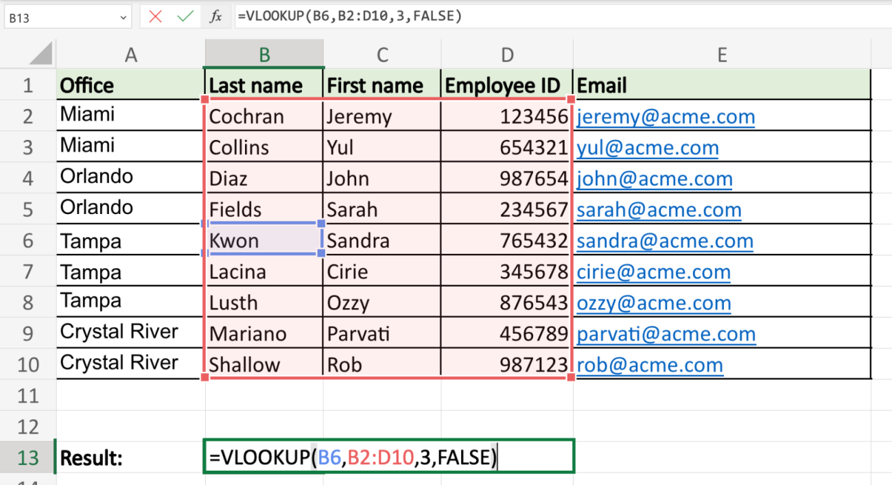 Excel Functions