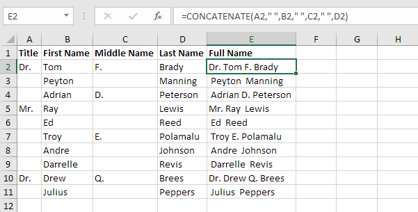 Excel Functions