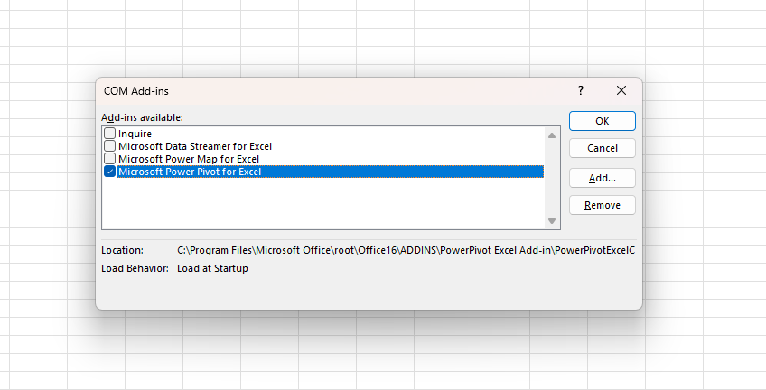 Excel PowerPivot