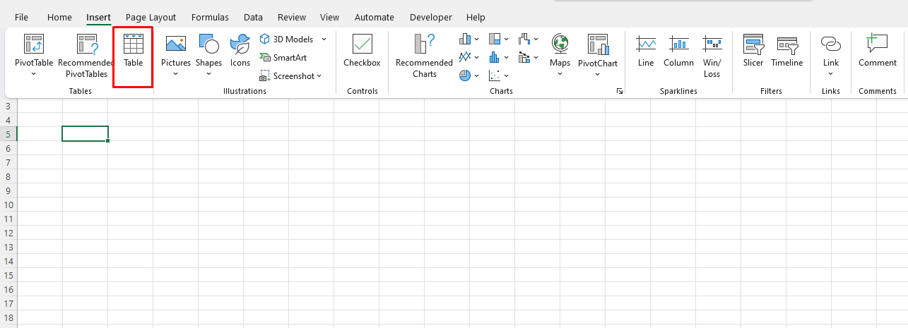 Excel Tables for Dynamic Data Management