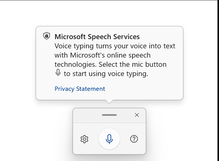 Voice Typing in Windows 11 Pro