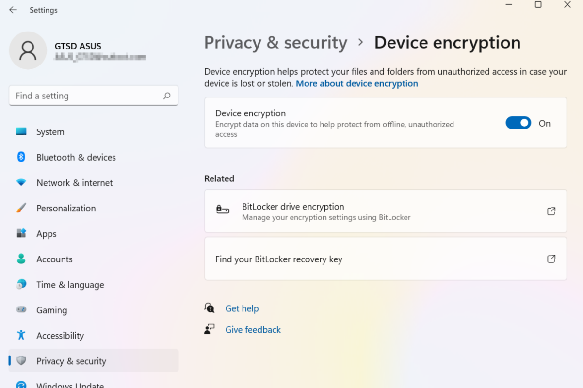 Windows 11 Pro Protects Your Data with BitLocker