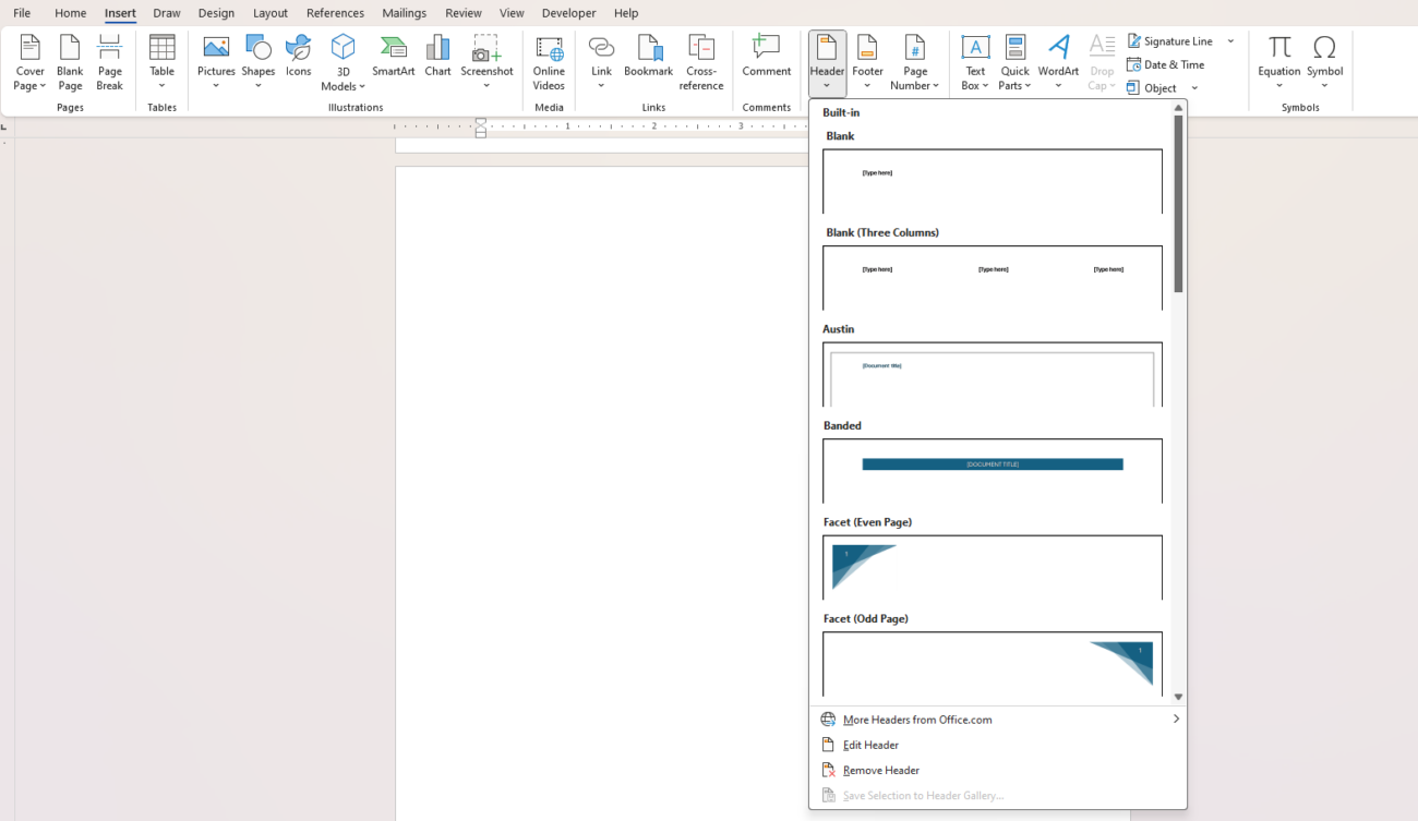 Formatting in Word