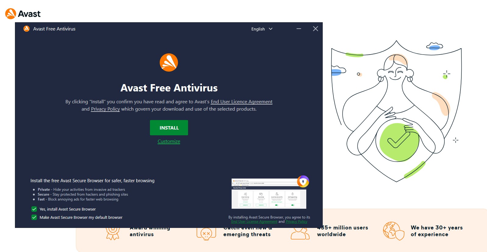 INSTALL AVAST STEP 1