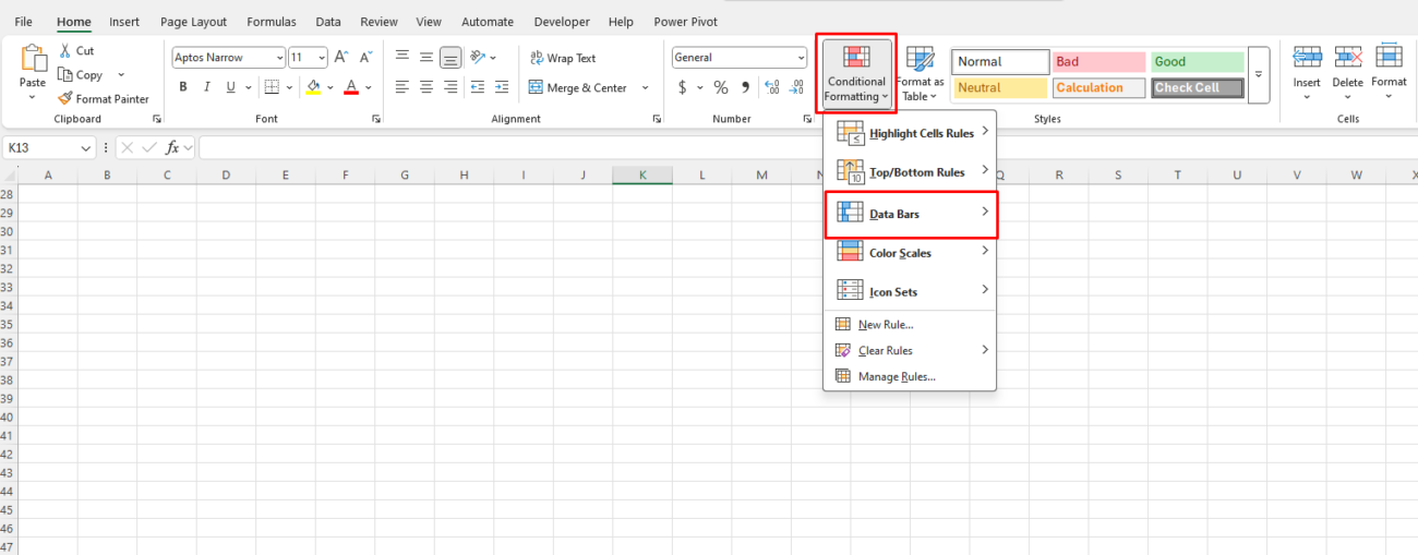 Conditional Formatting