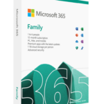Microsoft 365 Family retail box, 1 to 6 people, 12-month subscription