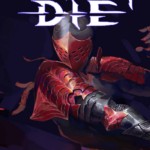 Artwork of a knight in red armor with a menacing helmet against a dark background, with the title 'Death Must Die' in stylized white font at the top.