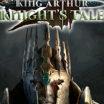 Game cover for King Arthur: Knight’s Tale showing a silver armored king with a crown and dark background.