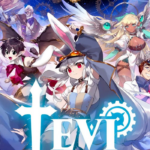 Group of colorful anime-style characters in dynamic poses with gears in a starry sky, front and center is a winged heroine; large 'EVENT' text dominates the bottom.
